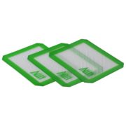 Silicone Alley, 3 Non-stick Silicone Mat Pad, Small Rectangle 5 X 4 Inch, Green