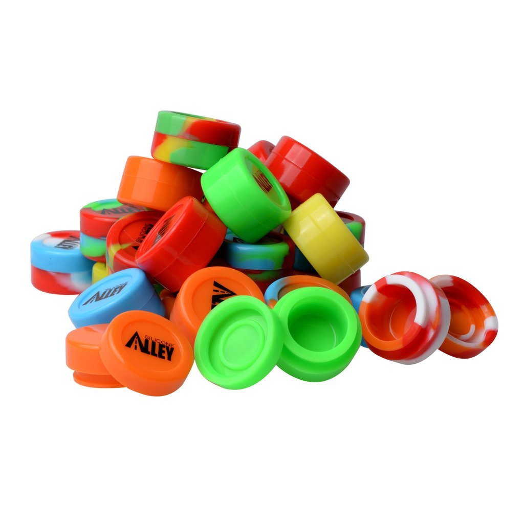 Silicone Alley, Wax Container Set, Non Stick Silicone Jars, Set of 20,  Assorted Colors - Silicone Alley